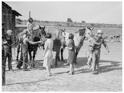 Chris Adolf and Children on Yakima Valley Farm 1939 - Available at KNOWOL