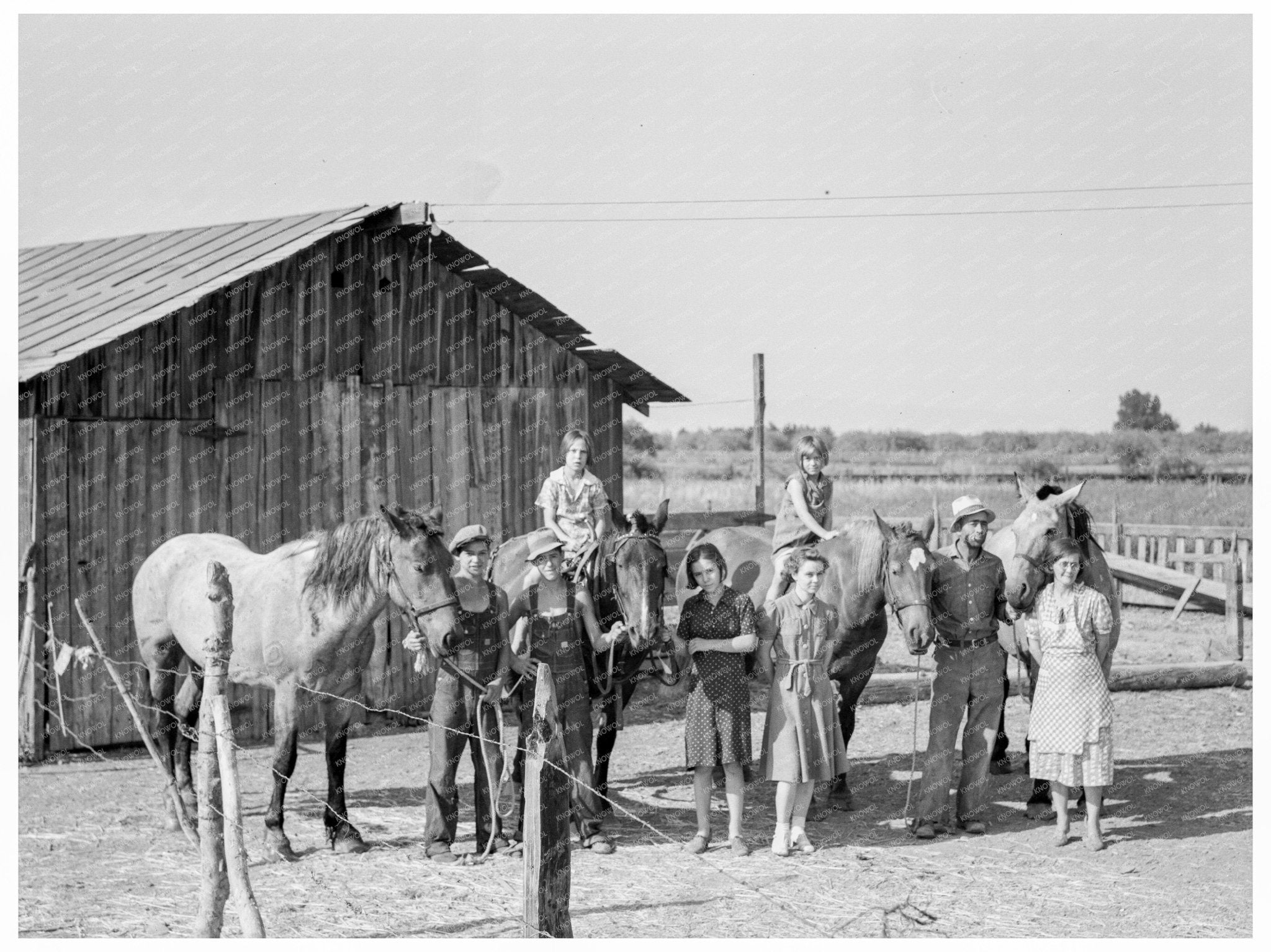 Chris Adolf Family on Yakima Valley Farm 1939 - Available at KNOWOL