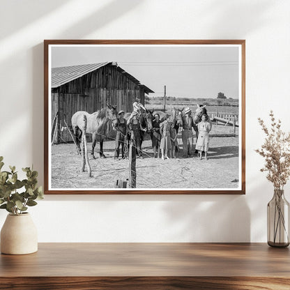 Chris Adolf Family on Yakima Valley Farm August 1939 - Available at KNOWOL