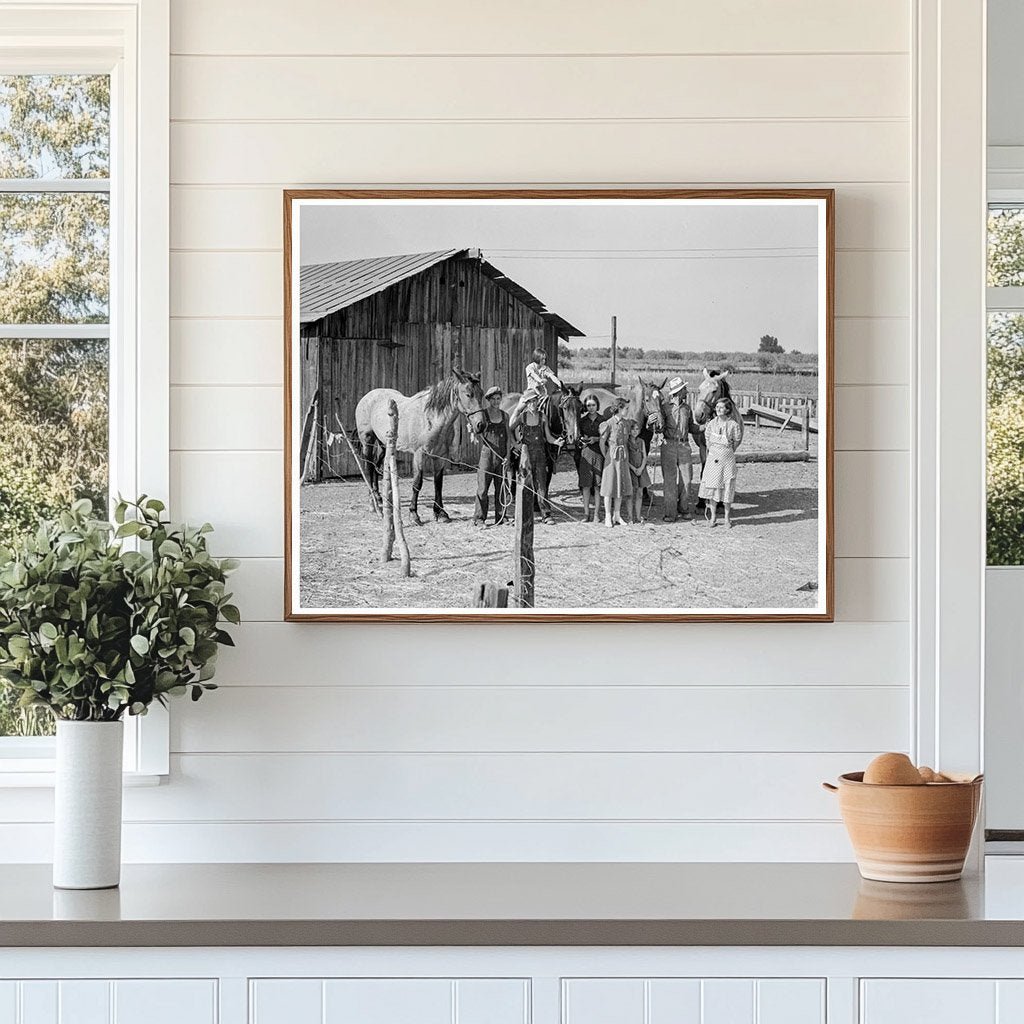 Chris Adolf Family on Yakima Valley Farm August 1939 - Available at KNOWOL