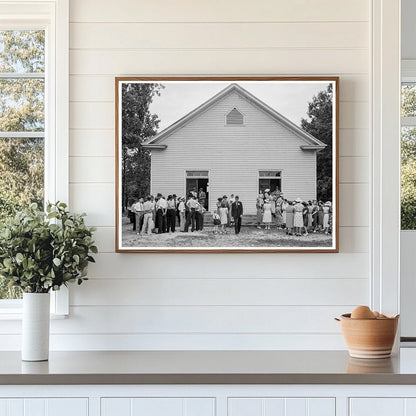 Church Members Gather After Services at Wheeleys Church 1939 - Available at KNOWOL