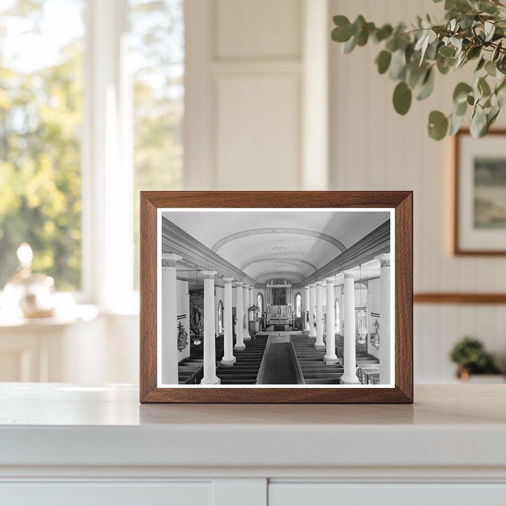 Church of St. Martin de Tours Interior 1938 St. Martinville - Available at KNOWOL