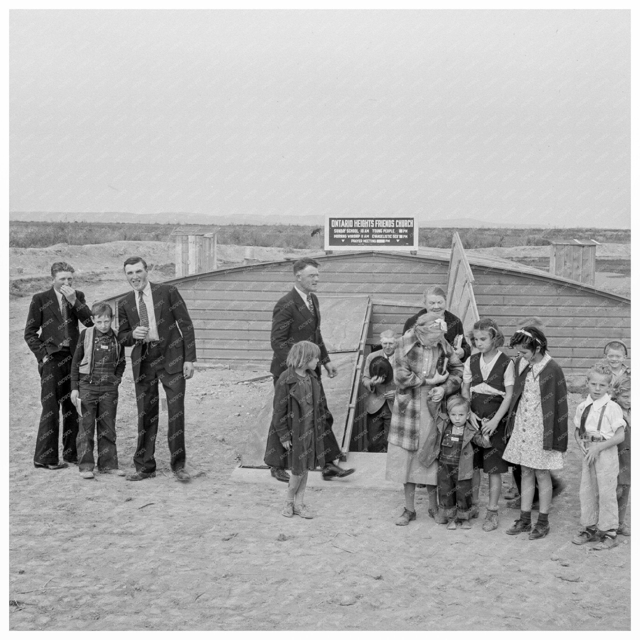 Church Service in Dead Ox Flat Malheur County Oregon 1939 - Available at KNOWOL