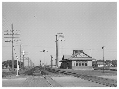 Cimarron Kansas Railroad Station Vintage Photo 1939 - Available at KNOWOL