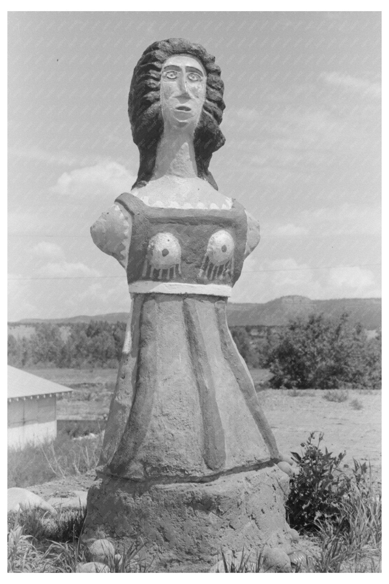 Cimarron New Mexico Colored Statue August 1939 - Available at KNOWOL