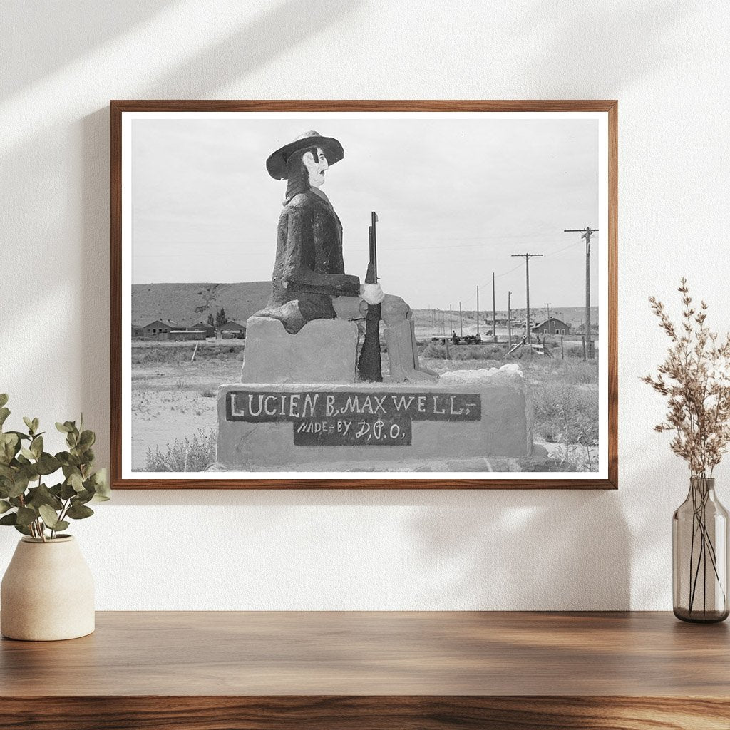 Cimarron New Mexico Statue Vintage Image August 1939 - Available at KNOWOL