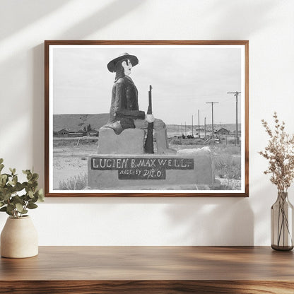 Cimarron New Mexico Statue Vintage Image August 1939 - Available at KNOWOL
