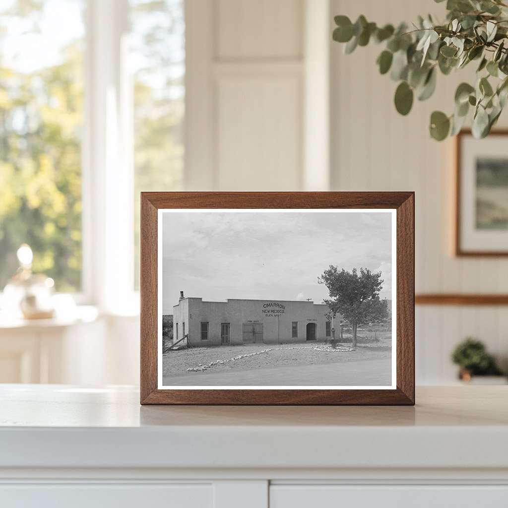 Cimarron New Mexico Town Hall August 1939 Photo - Available at KNOWOL