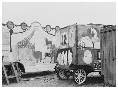 Circus Wagons by Mr. Whitmarsh Archer Montana 1937 - Available at KNOWOL