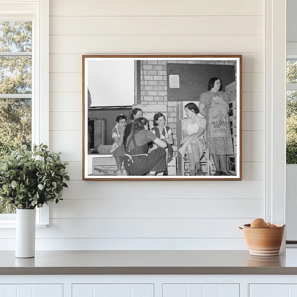 Citrus Workers Break at Grapefruit Packing Facility 1939 - Available at KNOWOL