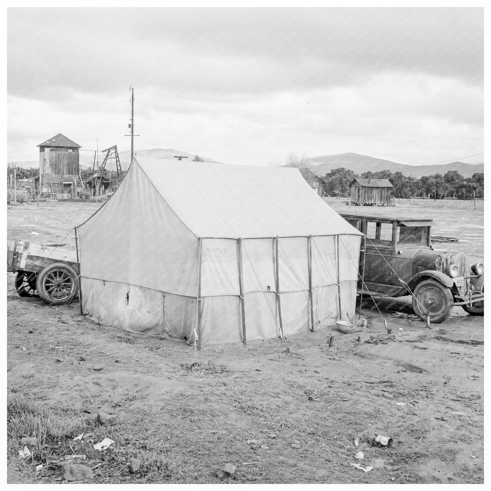 Citrus Workers in Winter Quarters Tulare County 1939 - Available at KNOWOL