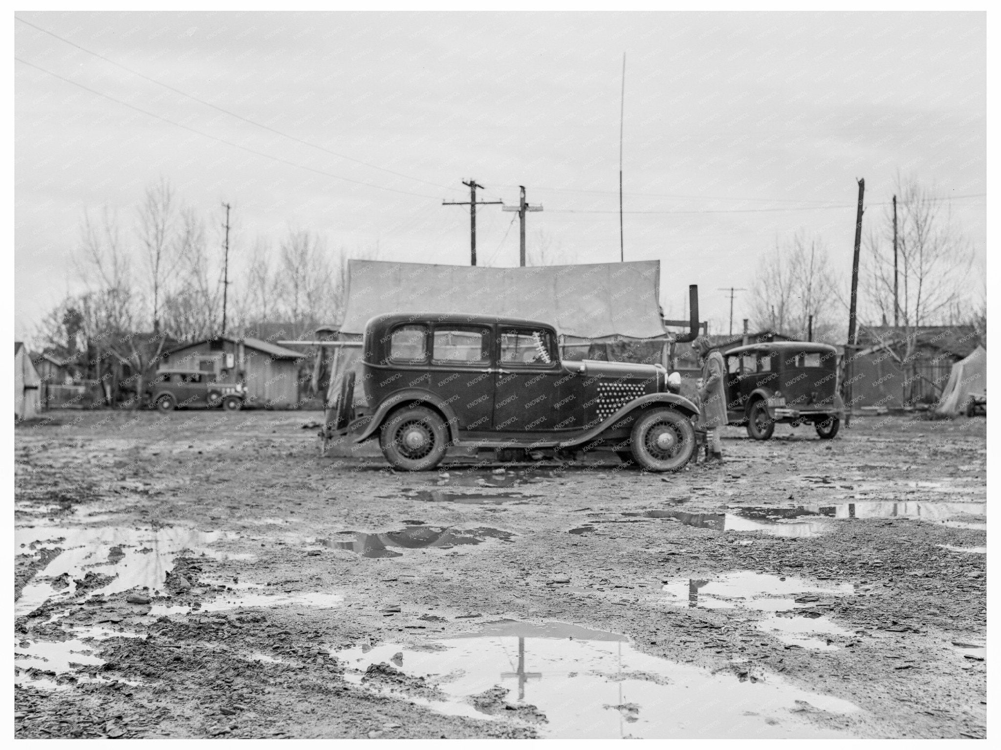 Citrus Workers Winter Quarters Strathmore California 1939 - Available at KNOWOL