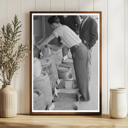 Clerk Storing Seed in San Augustine Texas April 1939 - Available at KNOWOL