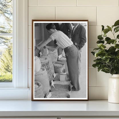Clerk Storing Seed in San Augustine Texas April 1939 - Available at KNOWOL