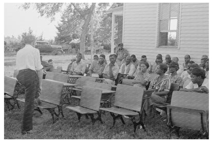 Clients Listening to Speech at Southeast Missouri Farms 1938 - Available at KNOWOL