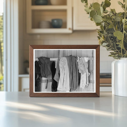 Clothes on Hangers in Sharecropper Cabin May 1938 - Available at KNOWOL