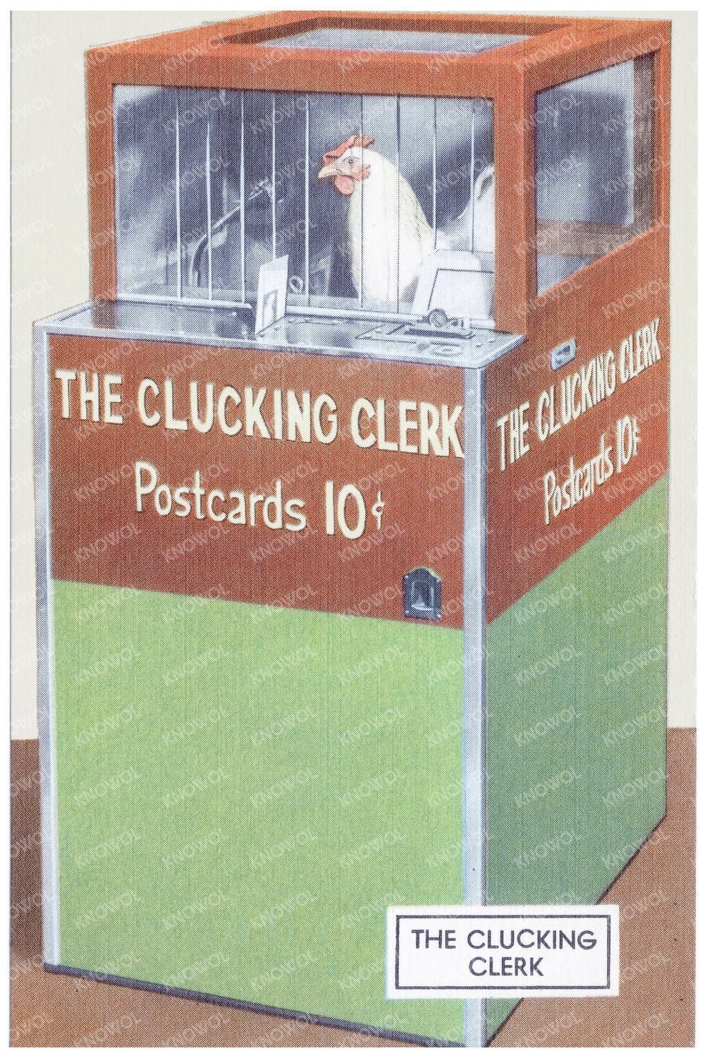 Clucking Clerk Vintage Postcard 1930 - 1945 - Available at KNOWOL