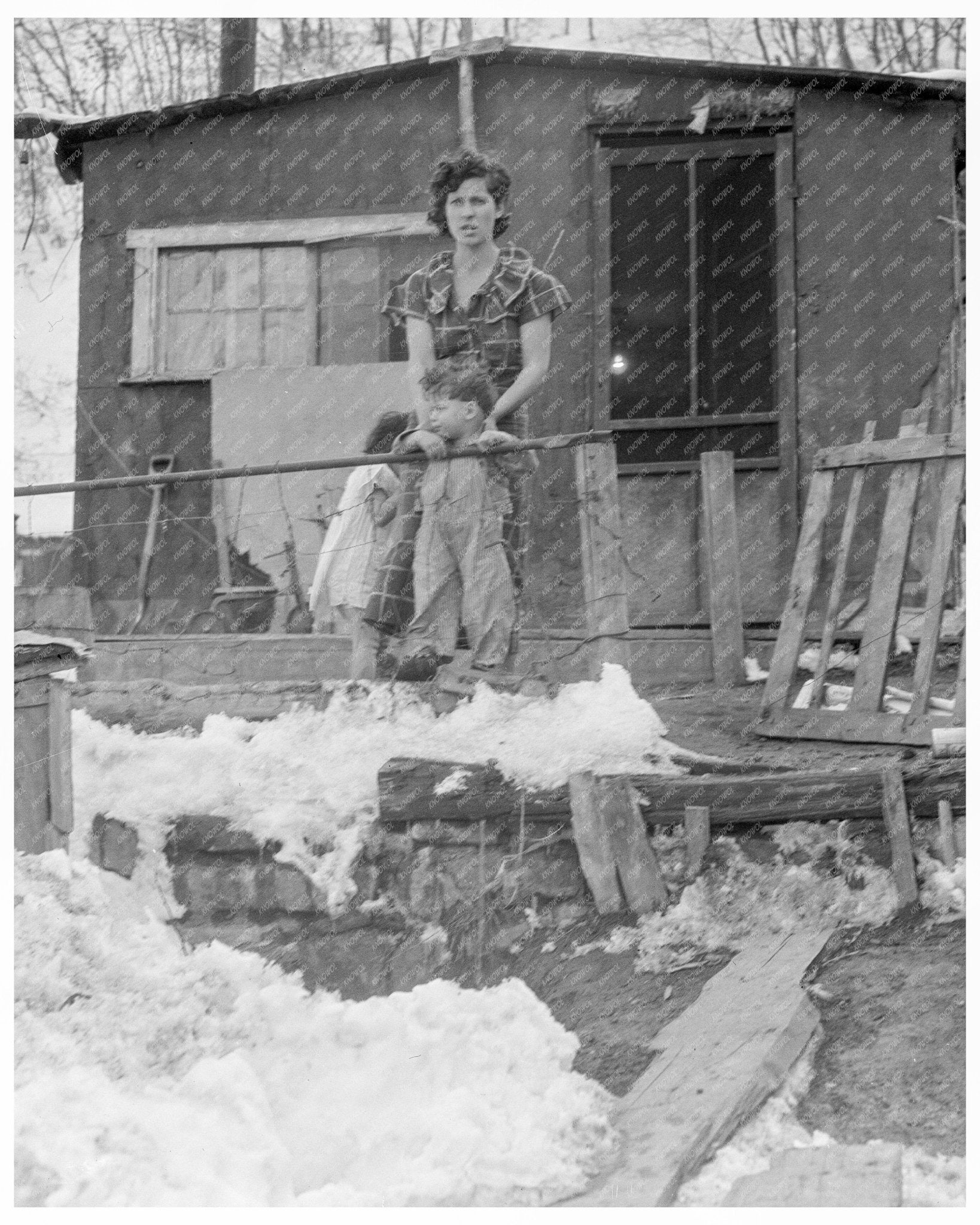 Coal Miners Family in Price Utah March 1936 Vintage Photograph - Available at KNOWOL