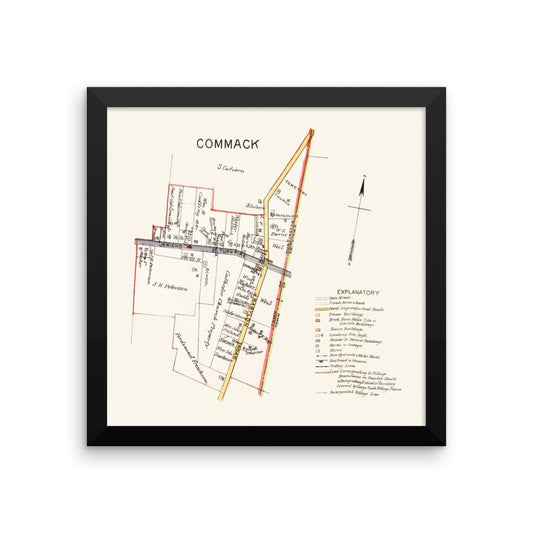 Commack, NY 1915 Framed - Available at KNOWOL