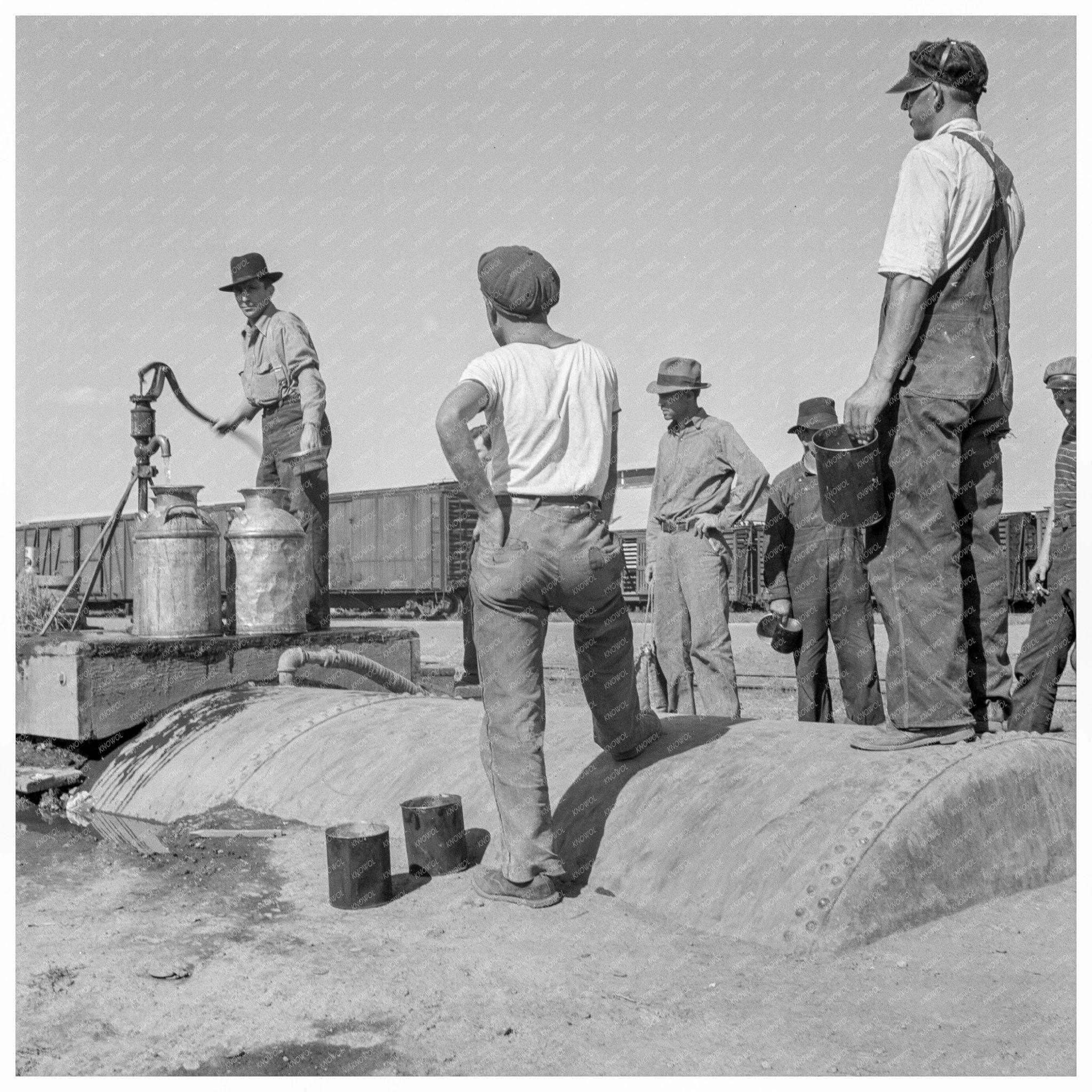 Communal Water Station Tulelake California 1939 - Available at KNOWOL