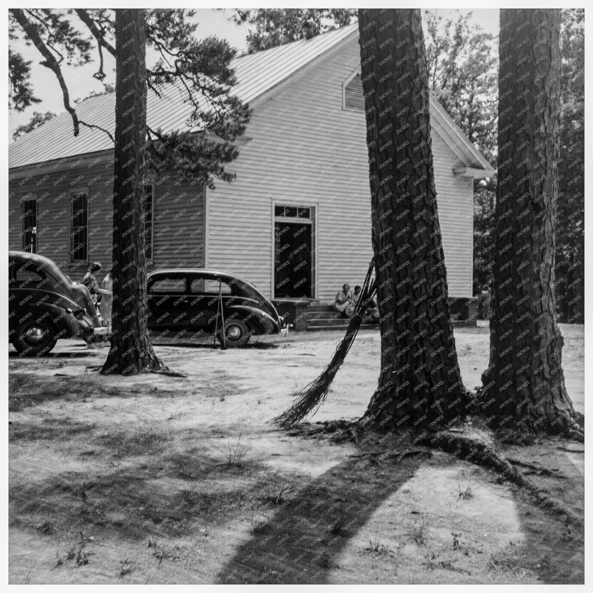 Community Cleanup at Wheeleys Church July 1939 - Available at KNOWOL