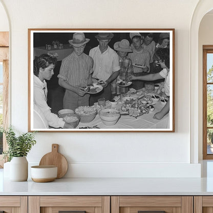 Community Dinner at Farm Workers Event Yuma Arizona 1942 - Available at KNOWOL