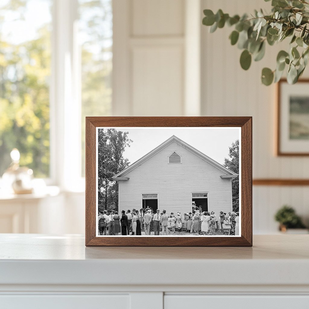 Community Gathering Outside Wheeleys Church 1939 - Available at KNOWOL