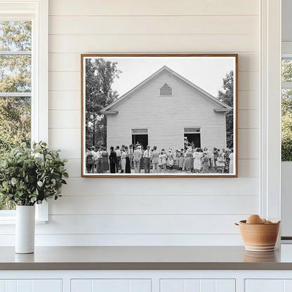 Community Gathering Outside Wheeleys Church 1939 - Available at KNOWOL