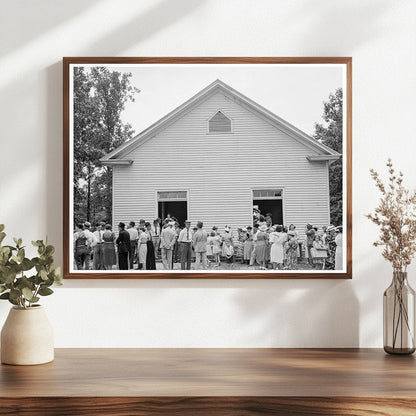 Community Gathering Outside Wheeleys Church 1939 - Available at KNOWOL