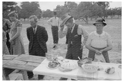 Community Meal Blessing in Pie Town New Mexico 1940 - Available at KNOWOL