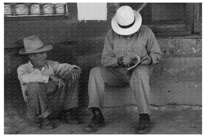 Concho Arizona Residents on Store Steps September 1940 - Available at KNOWOL