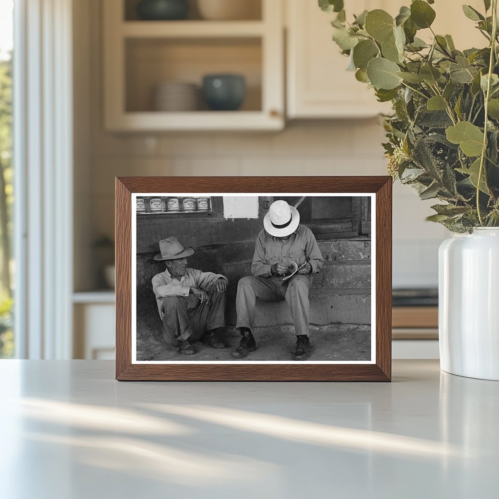 Concho Arizona Residents on Store Steps September 1940 - Available at KNOWOL
