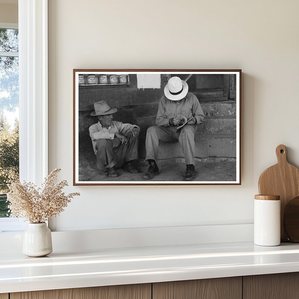 Concho Arizona Residents on Store Steps September 1940 - Available at KNOWOL