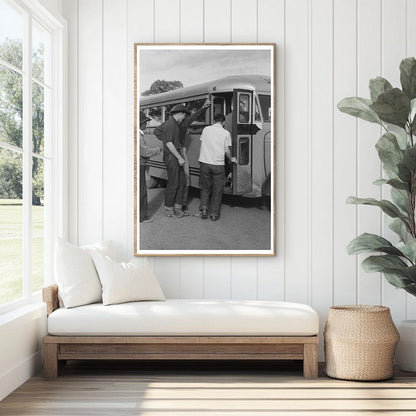Concho Arizona Schoolchildren Boarding Bus September 1940 - Available at KNOWOL