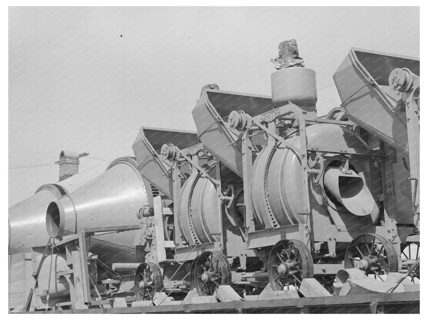 Concrete Miners on Railroad Car Eagle Pass Texas 1939 - Available at KNOWOL