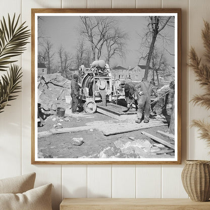 Concrete Mixing Operation Greendale Wisconsin 1937 - Available at KNOWOL