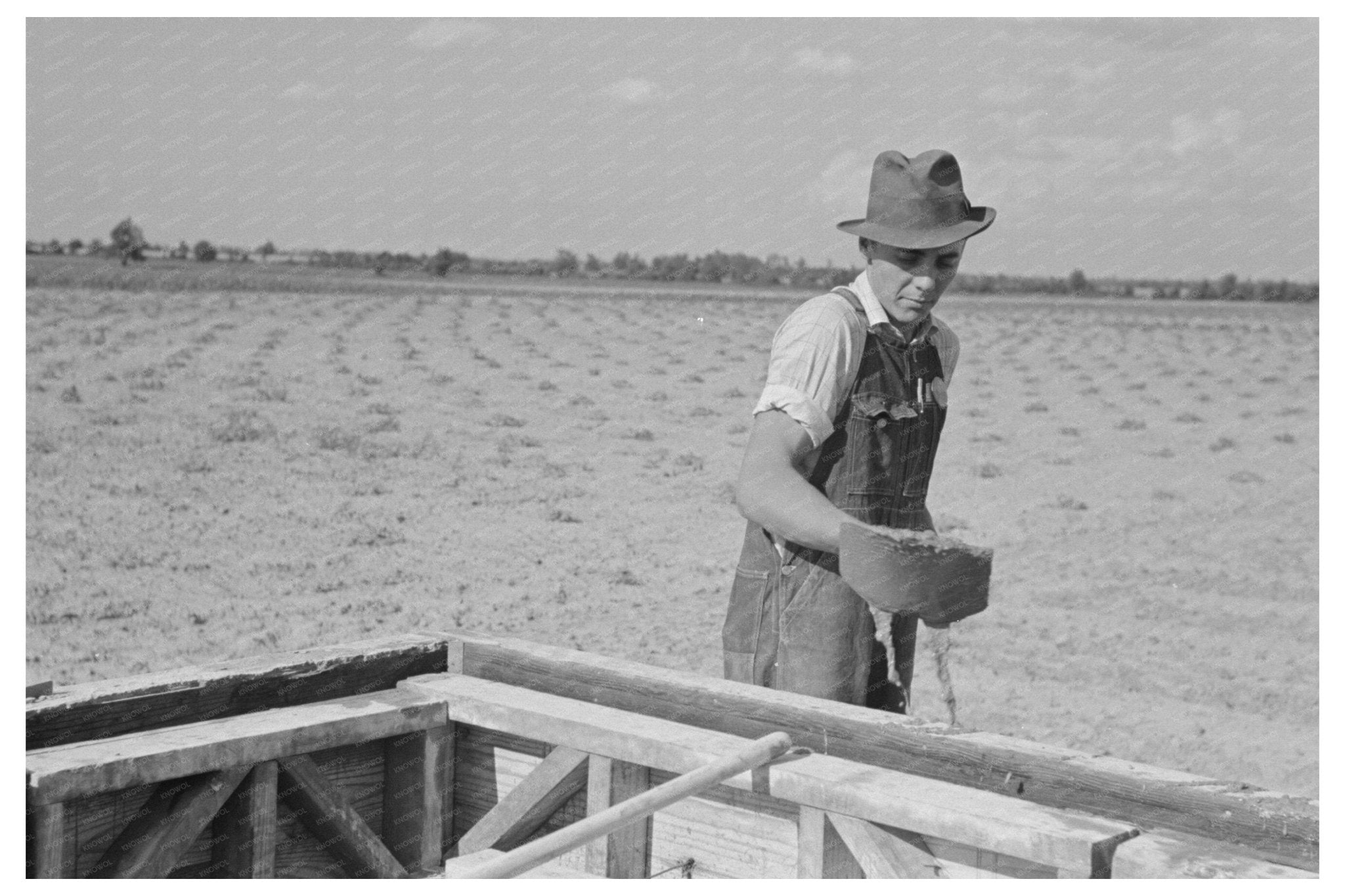 Concrete Pouring for Wall Construction May 1938 - Available at KNOWOL