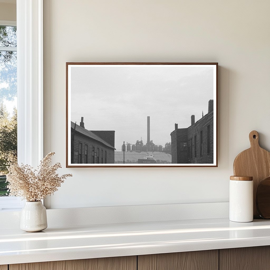 Condemned Houses in Chicago 1941 with Steel Mills Background - Available at KNOWOL