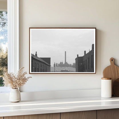 Condemned Houses in Chicago 1941 with Steel Mills Background - Available at KNOWOL