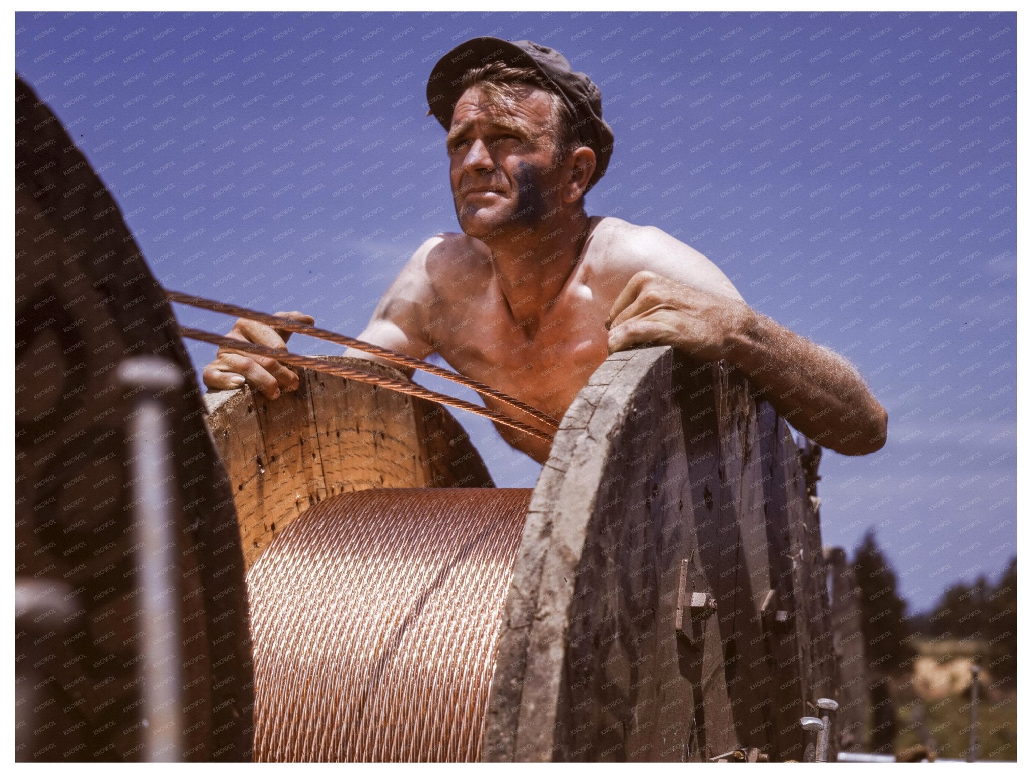 Construction of Power Line for Fort Knox Kentucky June 1942 - Available at KNOWOL