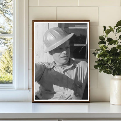 Construction Worker at Shasta Dam California December 1940 - Available at KNOWOL