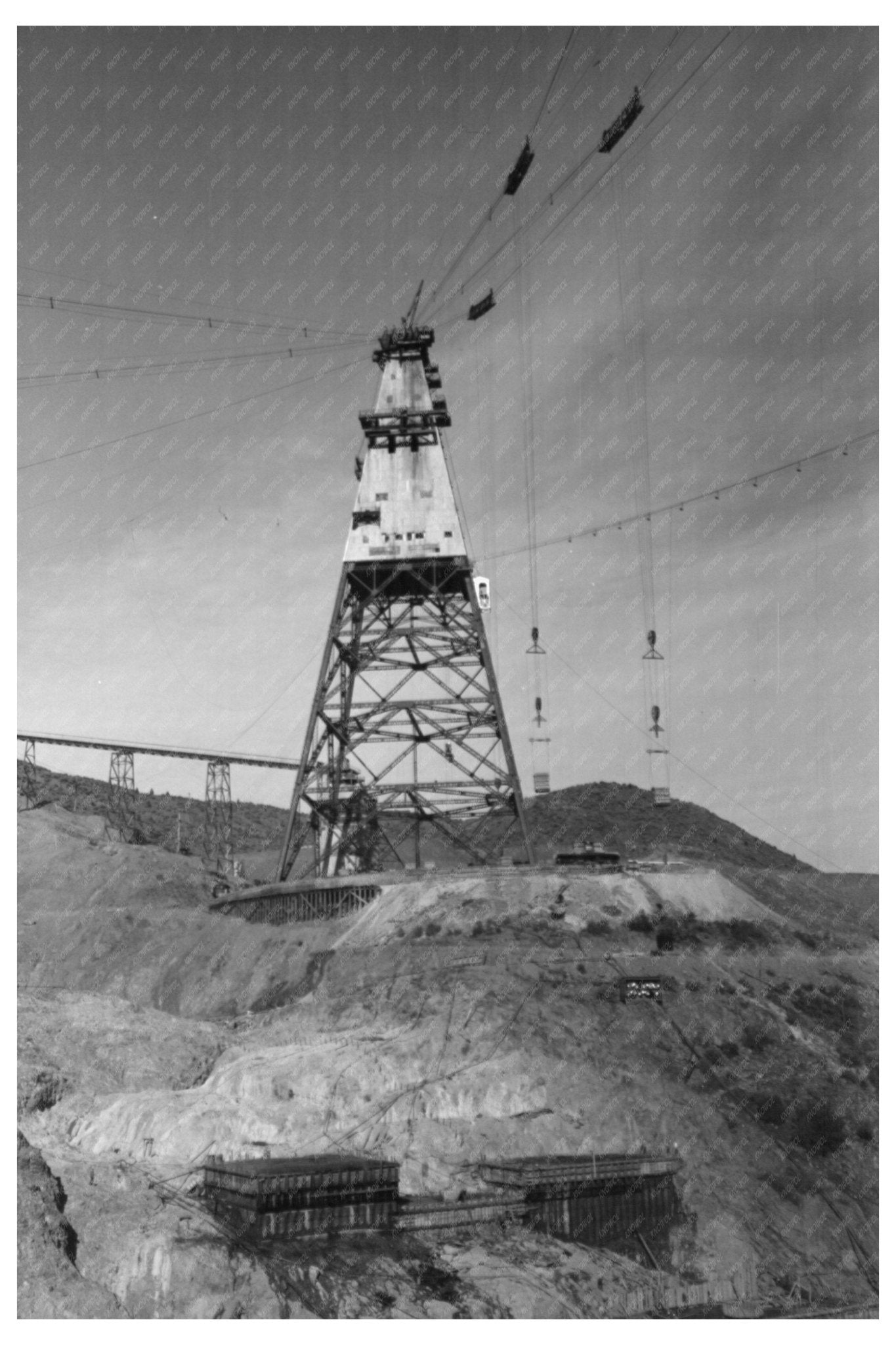 Construction Workers Hydrating at Shasta Dam 1944 - Available at KNOWOL