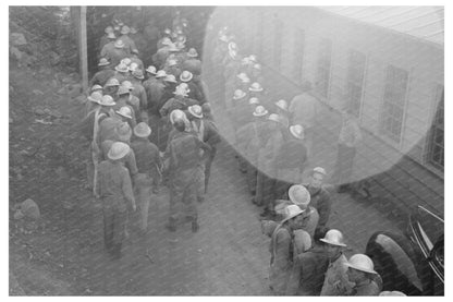 Construction Workers Receiving Pay at Shasta Dam 1940 - Available at KNOWOL