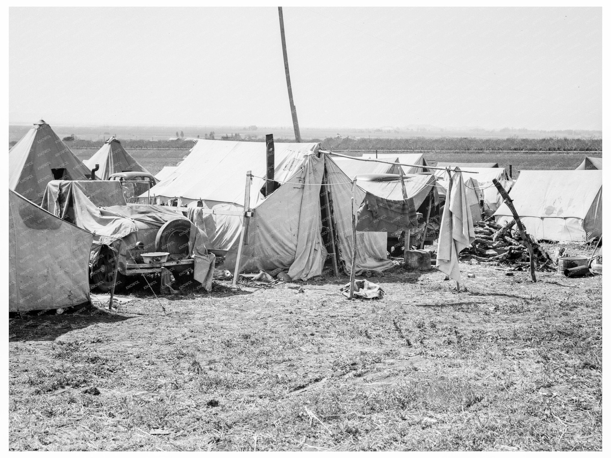 Contractors Camp for Pea Pickers Santa Clara Valley 1939 - Available at KNOWOL