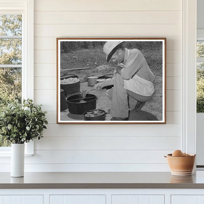 Cook Preparing Meat at SMS Ranch Spur Texas 1939 - Available at KNOWOL
