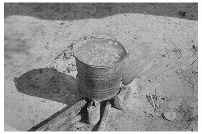 Cooking Corn for Tortillas Near Santa Maria Texas 1939 - Available at KNOWOL