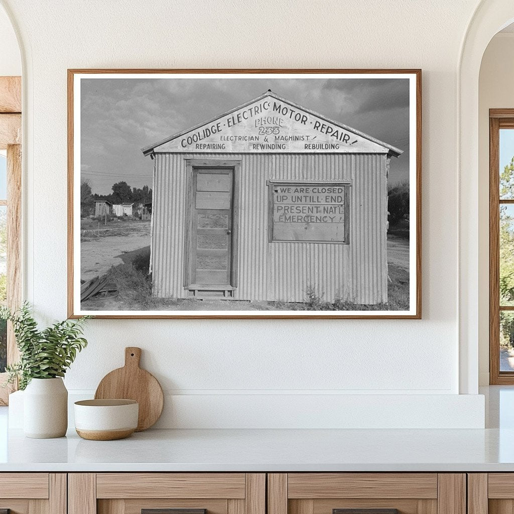 Coolidge Arizona Business Sign February 1942 - Available at KNOWOL