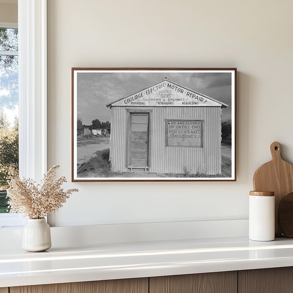 Coolidge Arizona Business Sign February 1942 - Available at KNOWOL