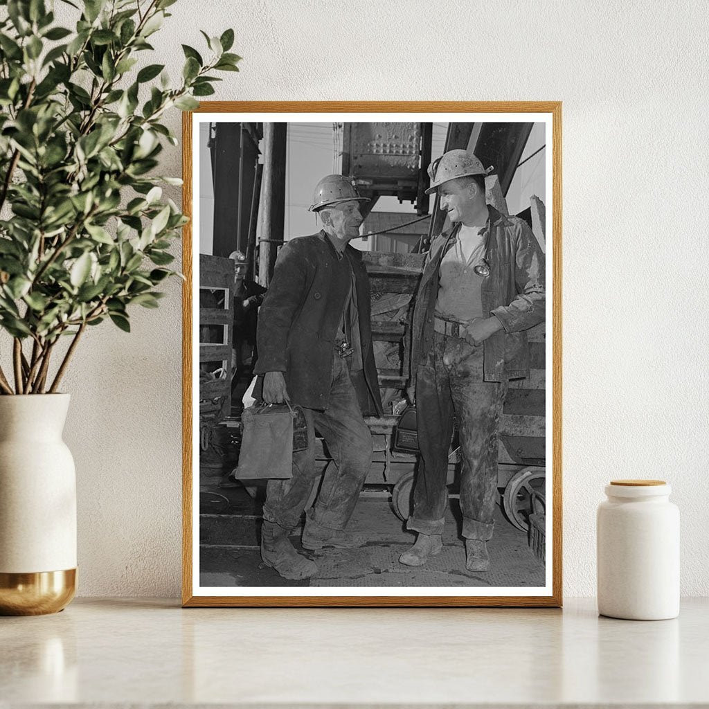 Copper Miners Await Descent in Butte Montana 1942 - Available at KNOWOL