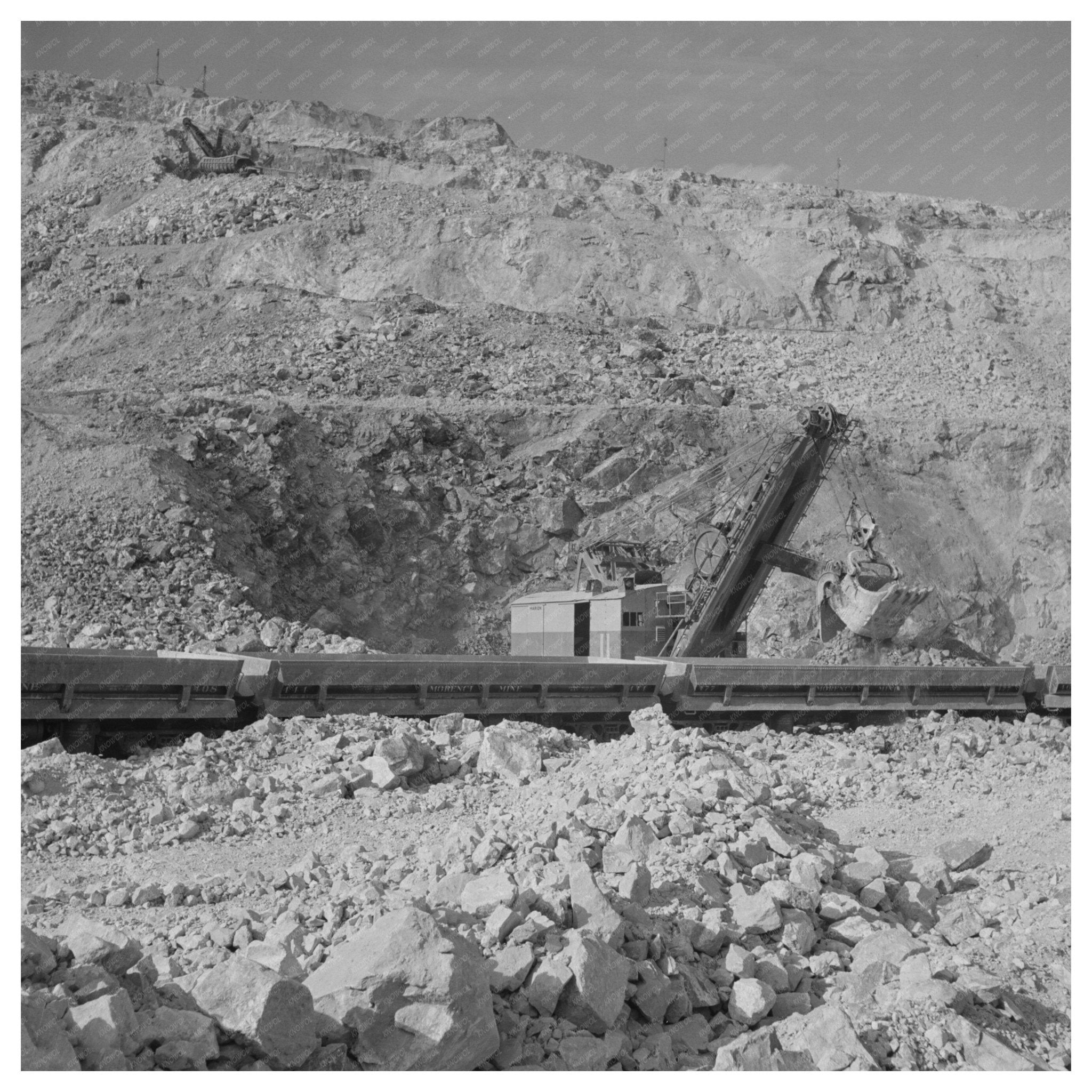 Copper Ore Loading in Morenci Arizona circa 1950 - Available at KNOWOL